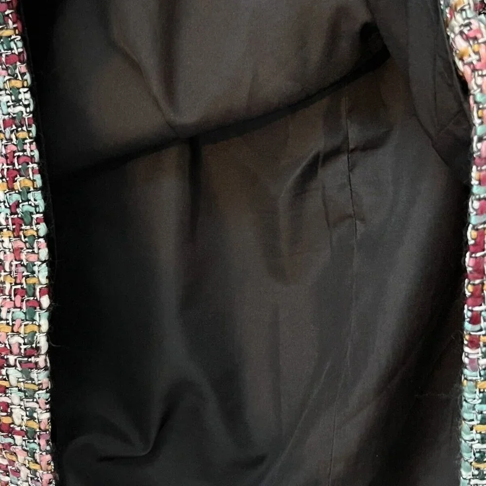 Loft Tweed Above Knee Skirt Womens Sz 2 Easter Career Wear Lined Mod Preppy - Picture 5 of 6